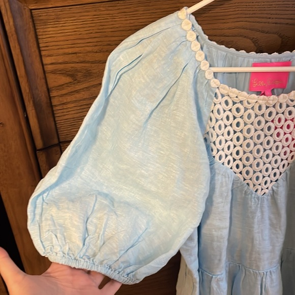 NWT Lilly Pulitzer Charlet Short Sleeve Linen Dress - Picture 6 of 9